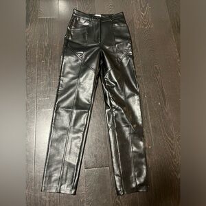 Wilfred Faux Leather Black Pantss Size 0